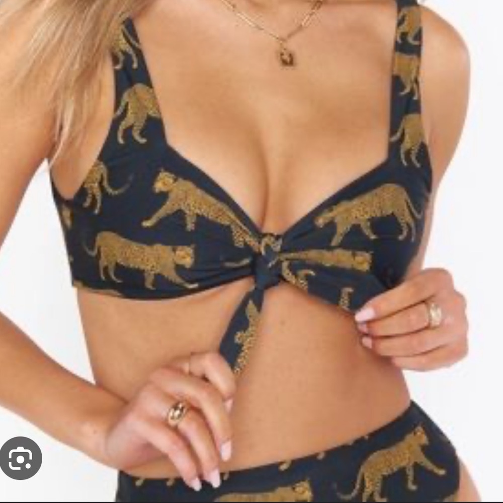 NWOT Show Me Your Mumu Daytona Tie Bikini Top